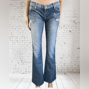Vintage Lucky 90s Y2K Brand Women's Blue Flare Jeans Size 26